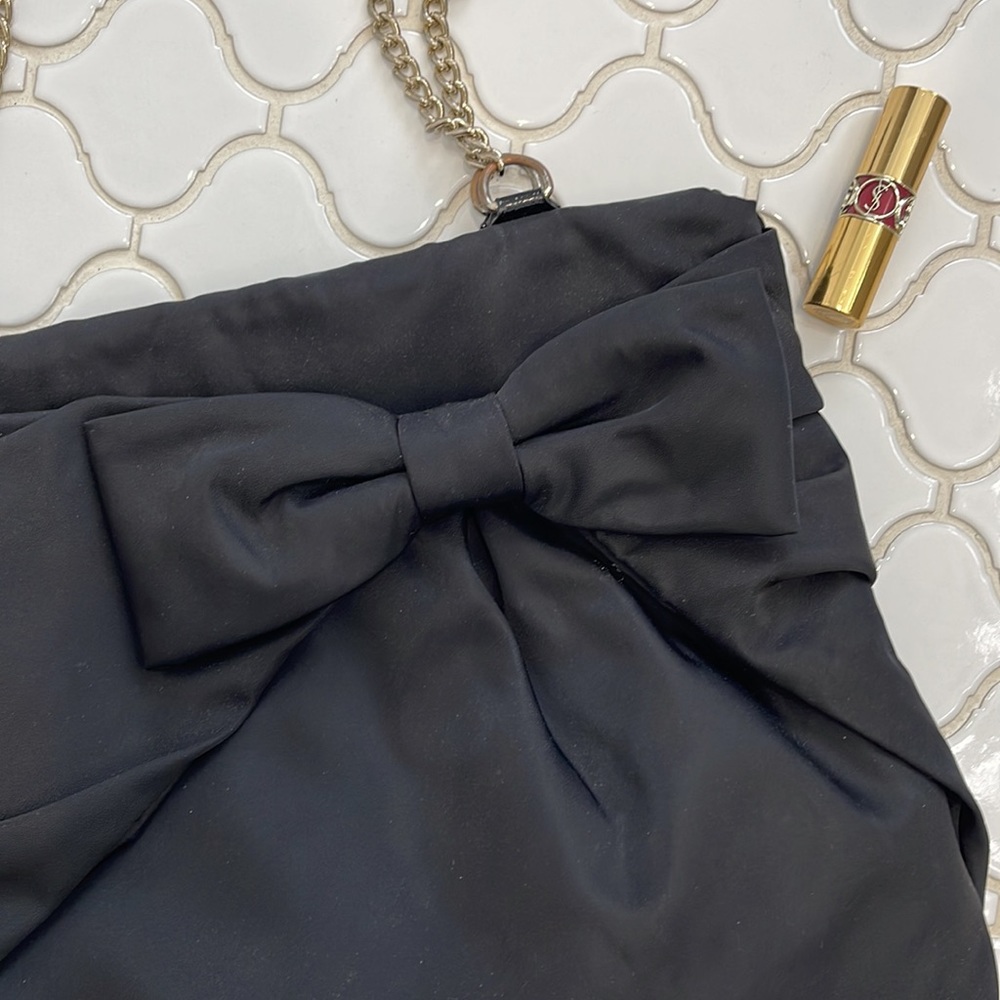 Kate Spade black nylon bag with bow on front